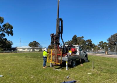 Expert geotechnical engineer utilizing Probe's state-of-the-art EZYPROBE LANDCRUISER rig for precise subsurface investigation in Melbourne.