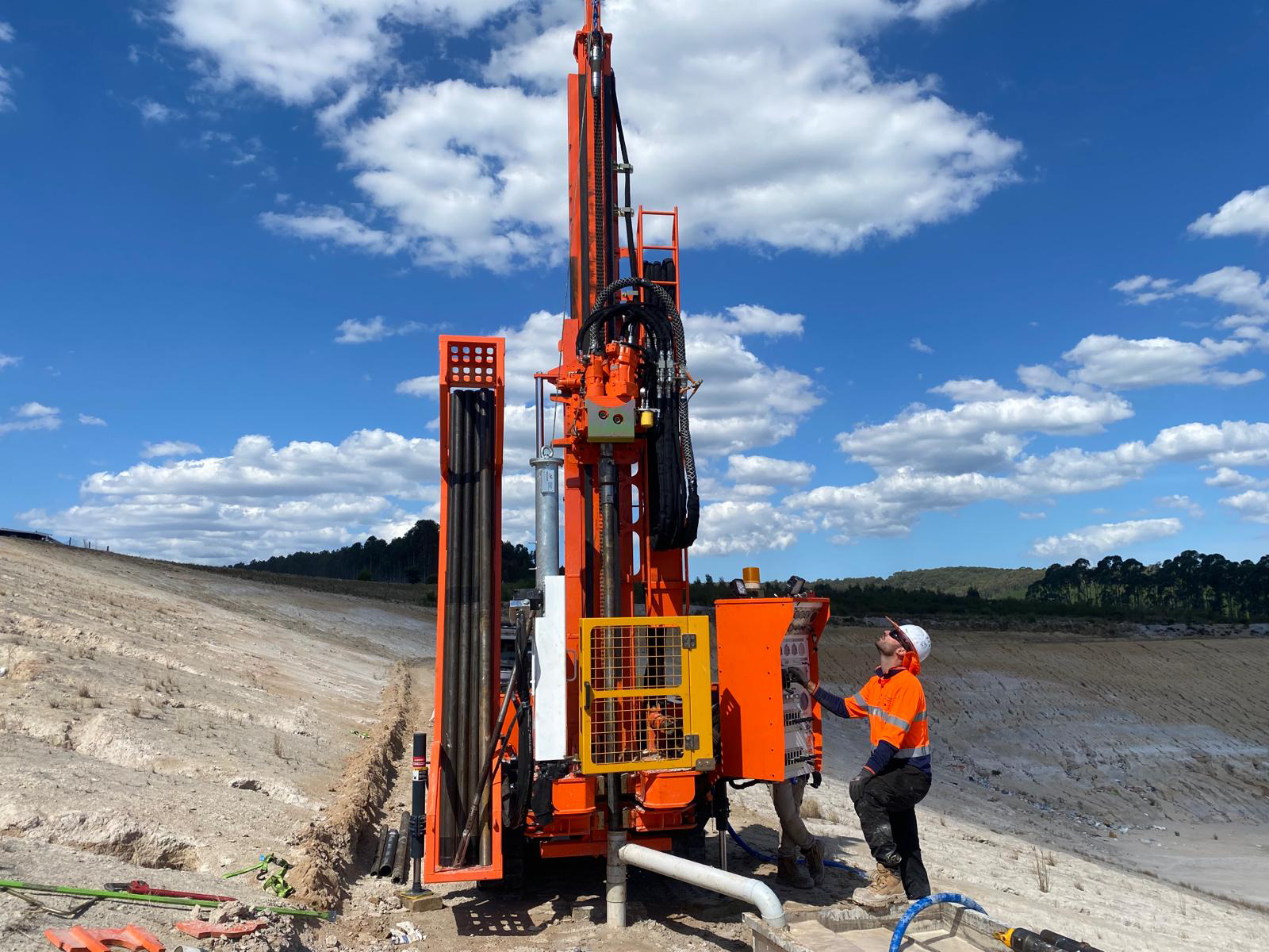 Probe Geotech Engineer Uncovering Melbourne's Subterranean Secrets with Drill Rig.